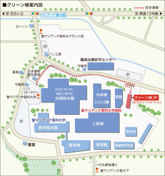 グリーン棟までのアクセス